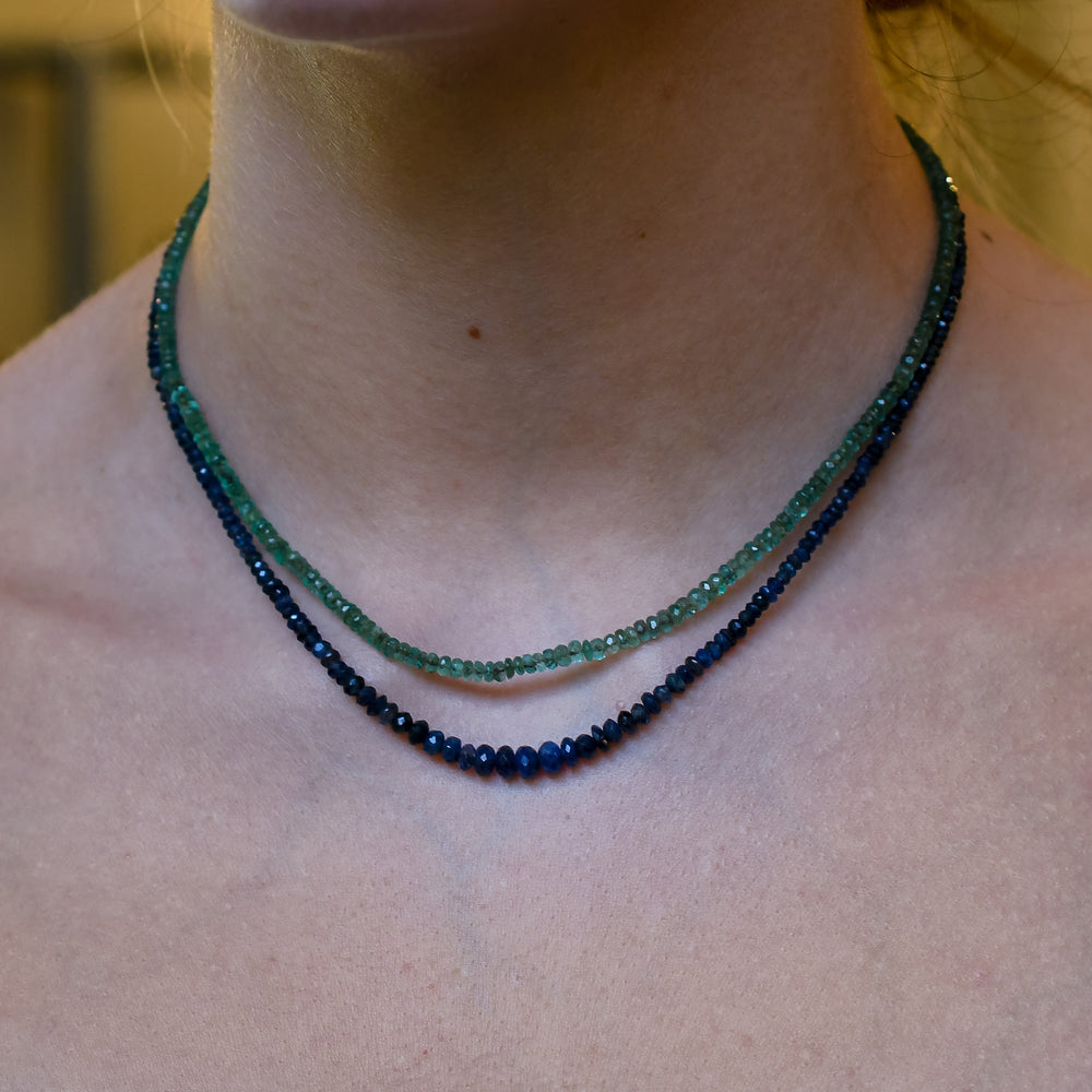 Art Deco String Of Sapphires Necklace