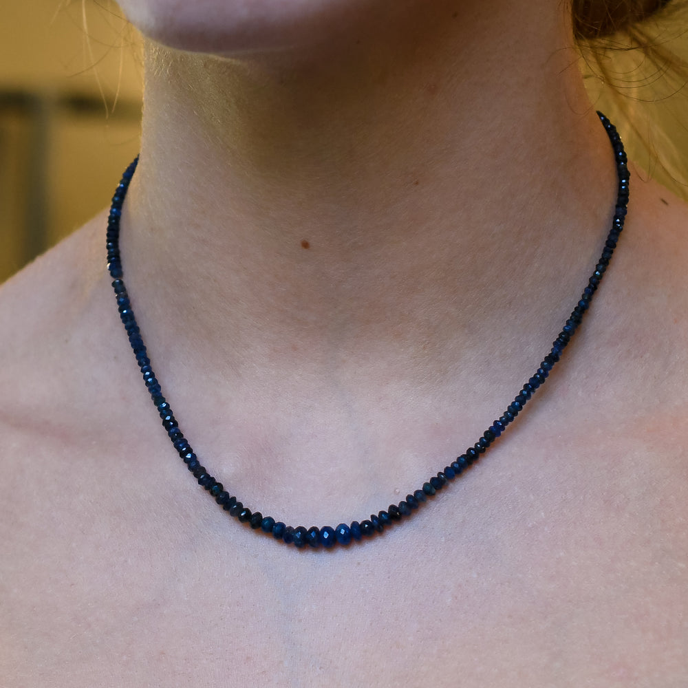 Art Deco String Of Sapphires Necklace