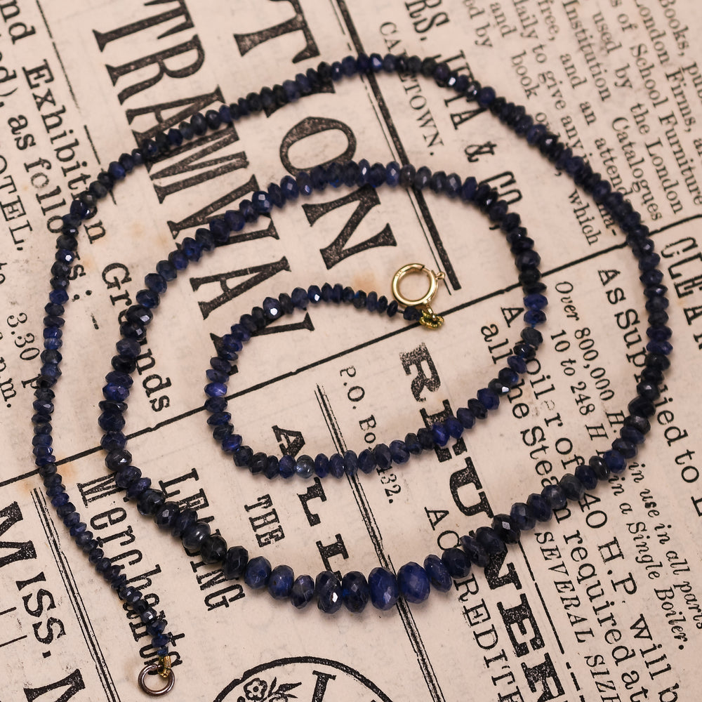 Art Deco String Of Sapphires Necklace