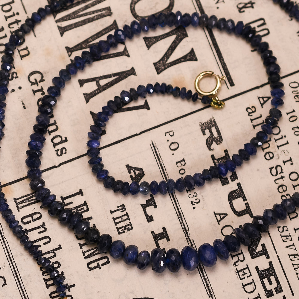 Art Deco String Of Sapphires Necklace