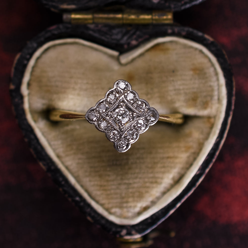 Art Deco Diamond Cluster Ring