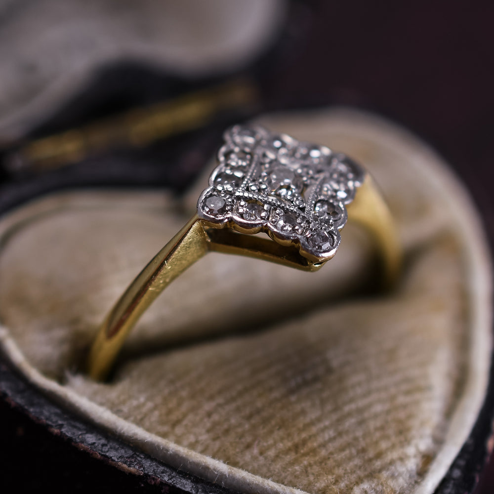 Art Deco Diamond Cluster Ring