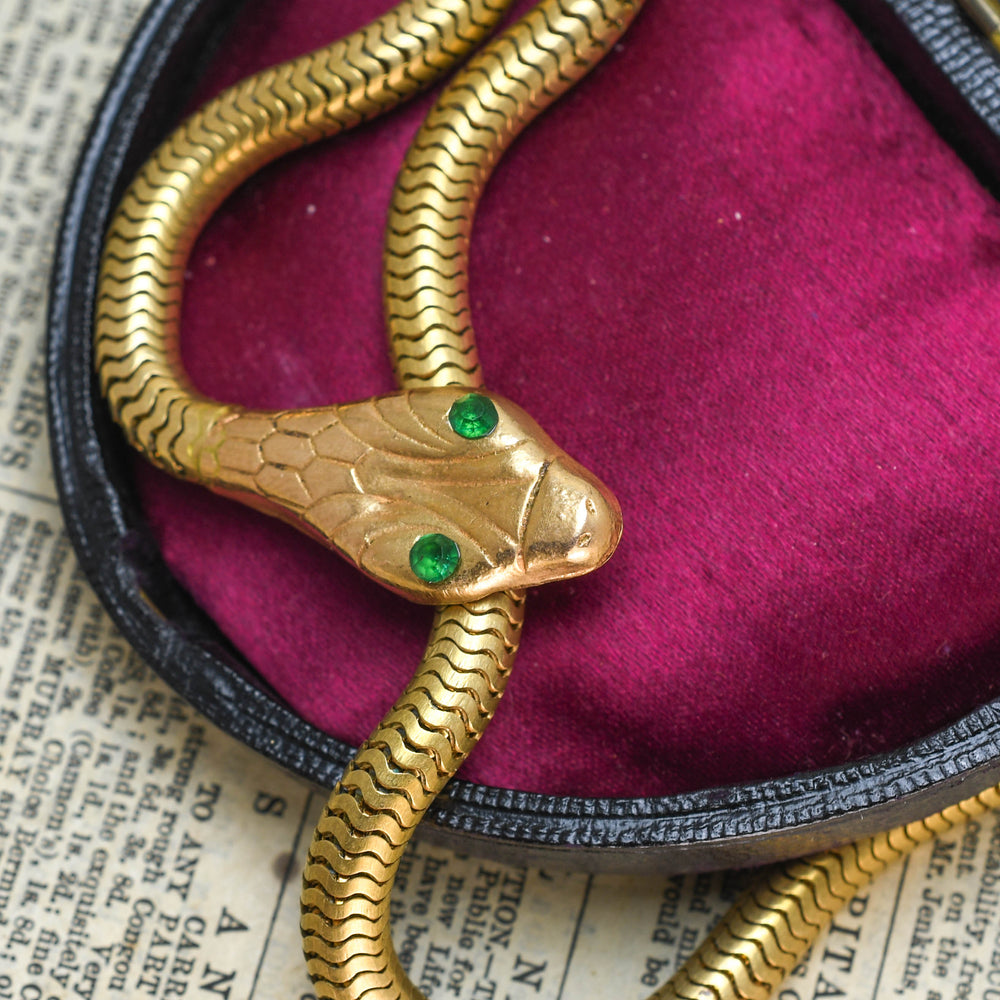 Edwardian Paste Snake Chain Necklace