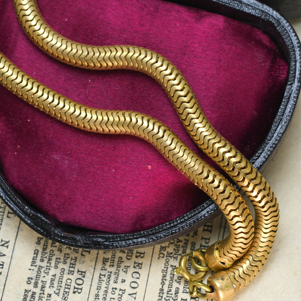 Edwardian Paste Snake Chain Necklace