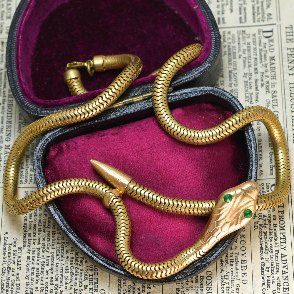 Edwardian Paste Snake Chain Necklace