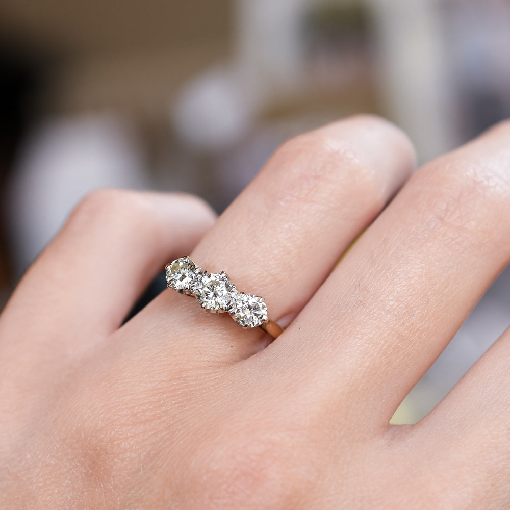 Vintage Diamond Trilogy Ring
