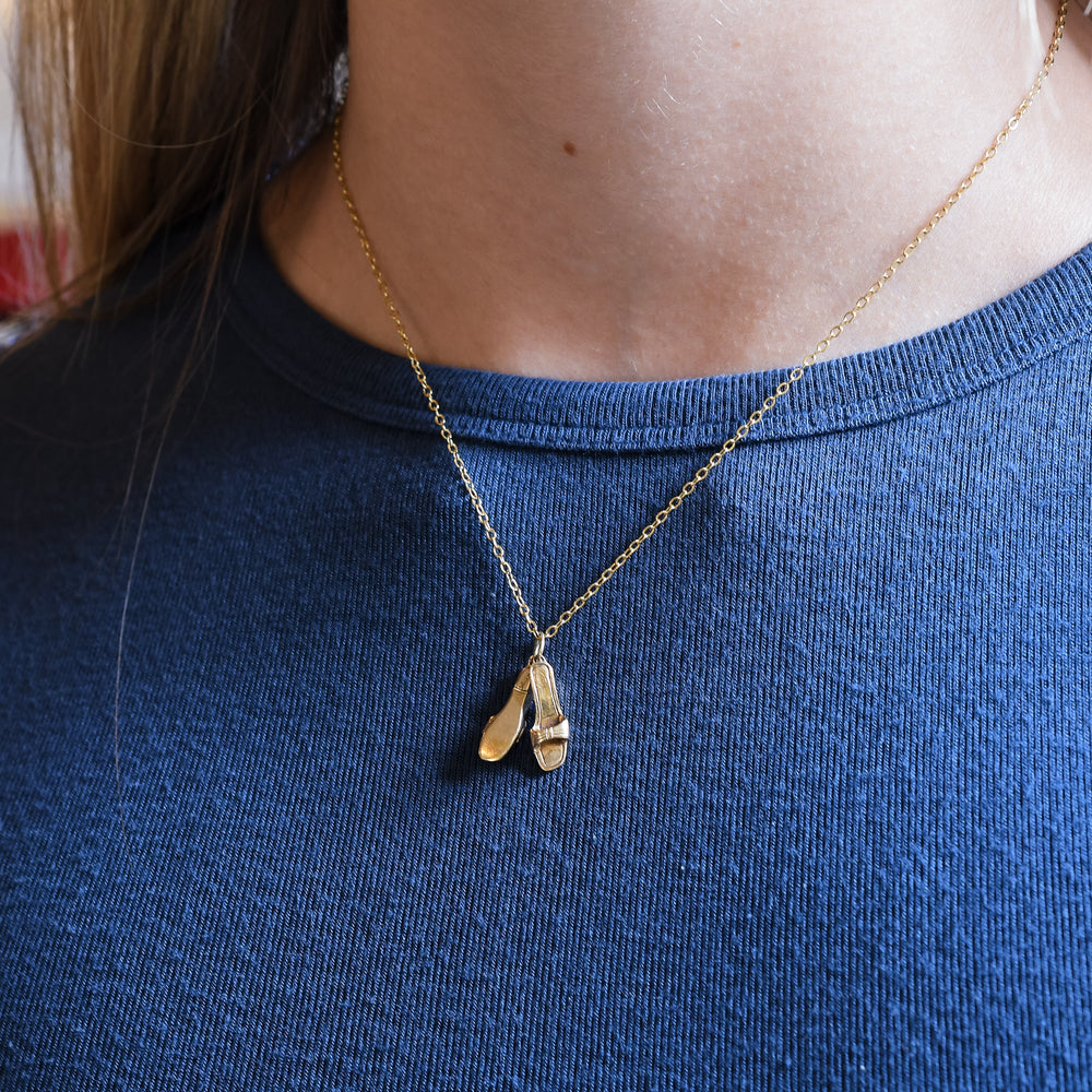 Victorian Gold Slippers Charm