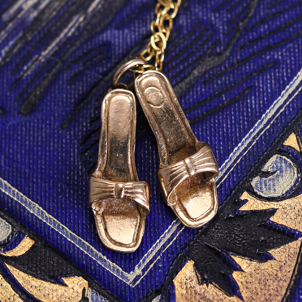 Victorian Gold Slippers Charm