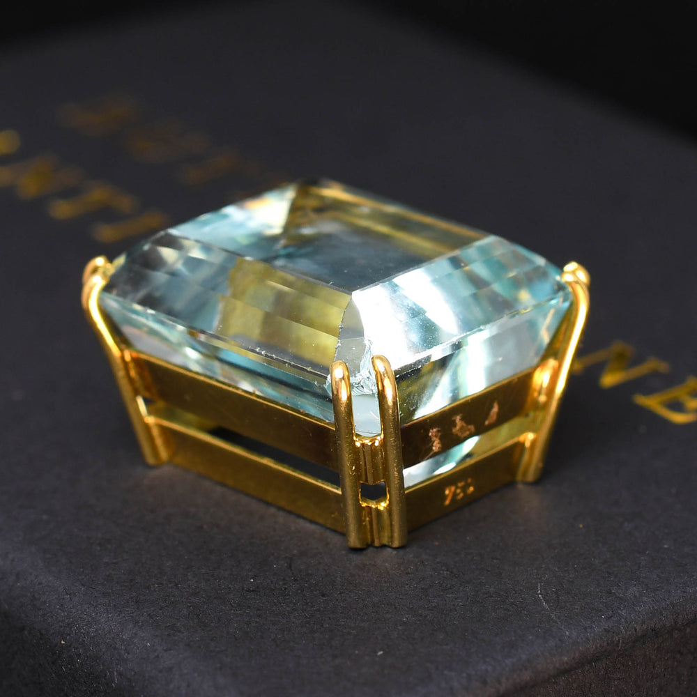 Vintage 35.2ct Aquamarine Pendant