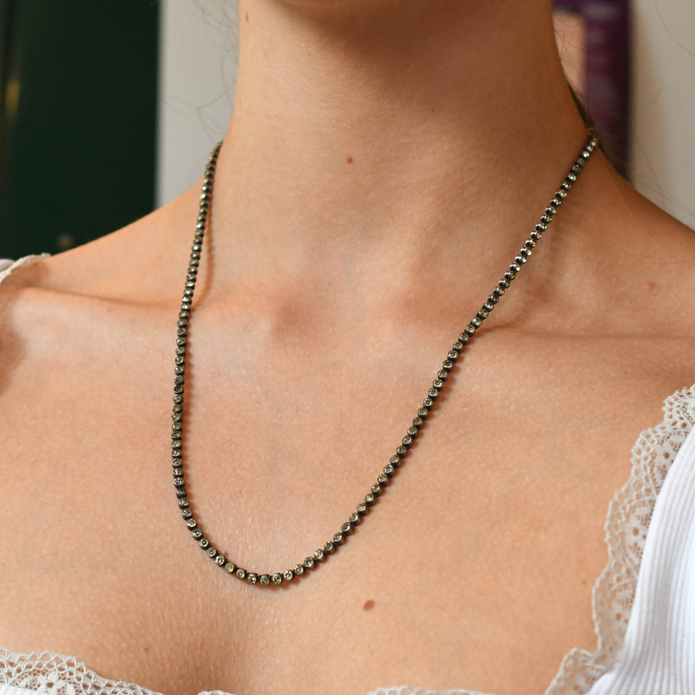 1920's Paste Gemstone Chain Necklace