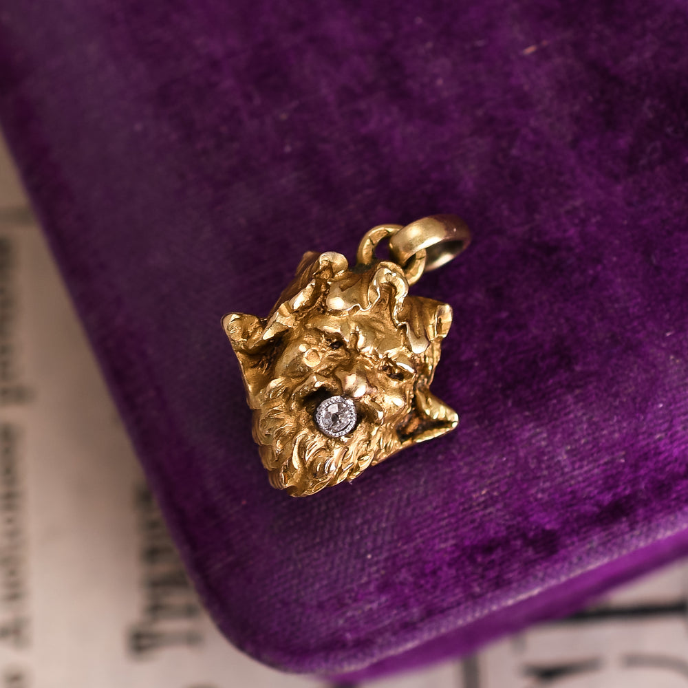 Victorian 18k Gold Gargoyle Charm