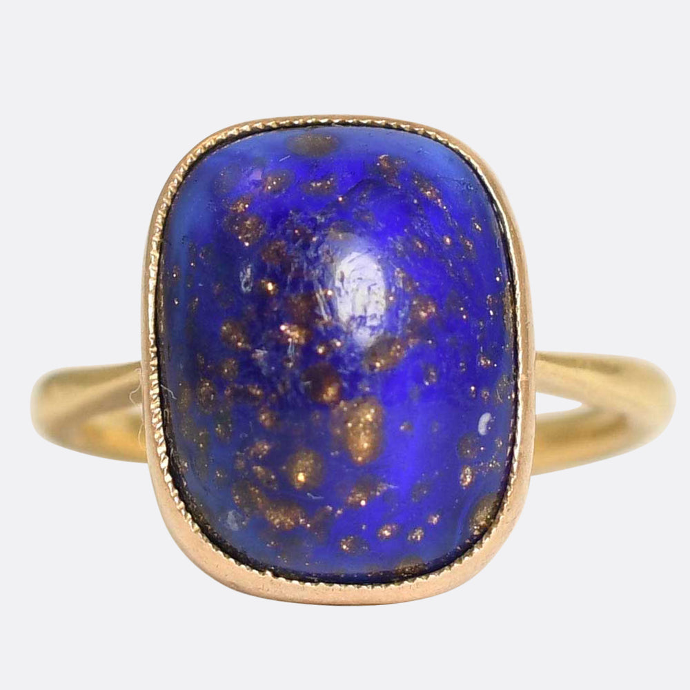 Edwardian Lapis Lazuli Boulder Ring