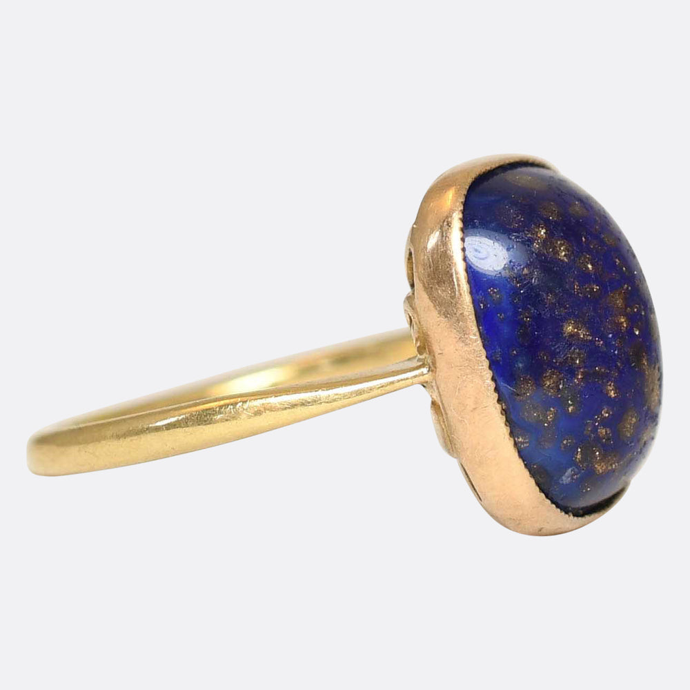Edwardian Lapis Lazuli Boulder Ring