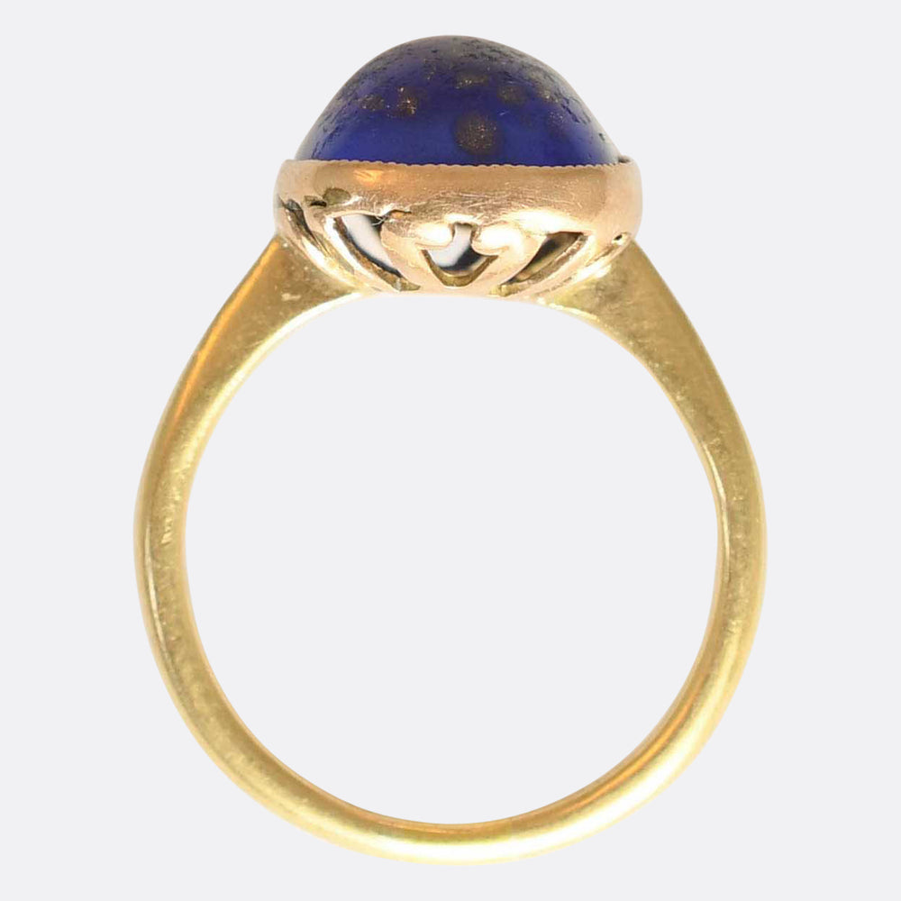 Edwardian Lapis Lazuli Boulder Ring