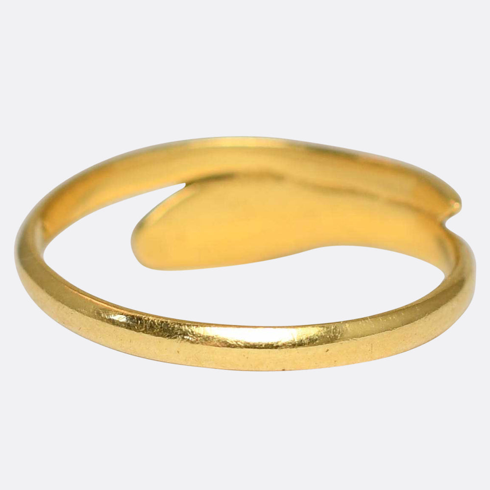 Victorian Ruby Cabochon Snake Ring