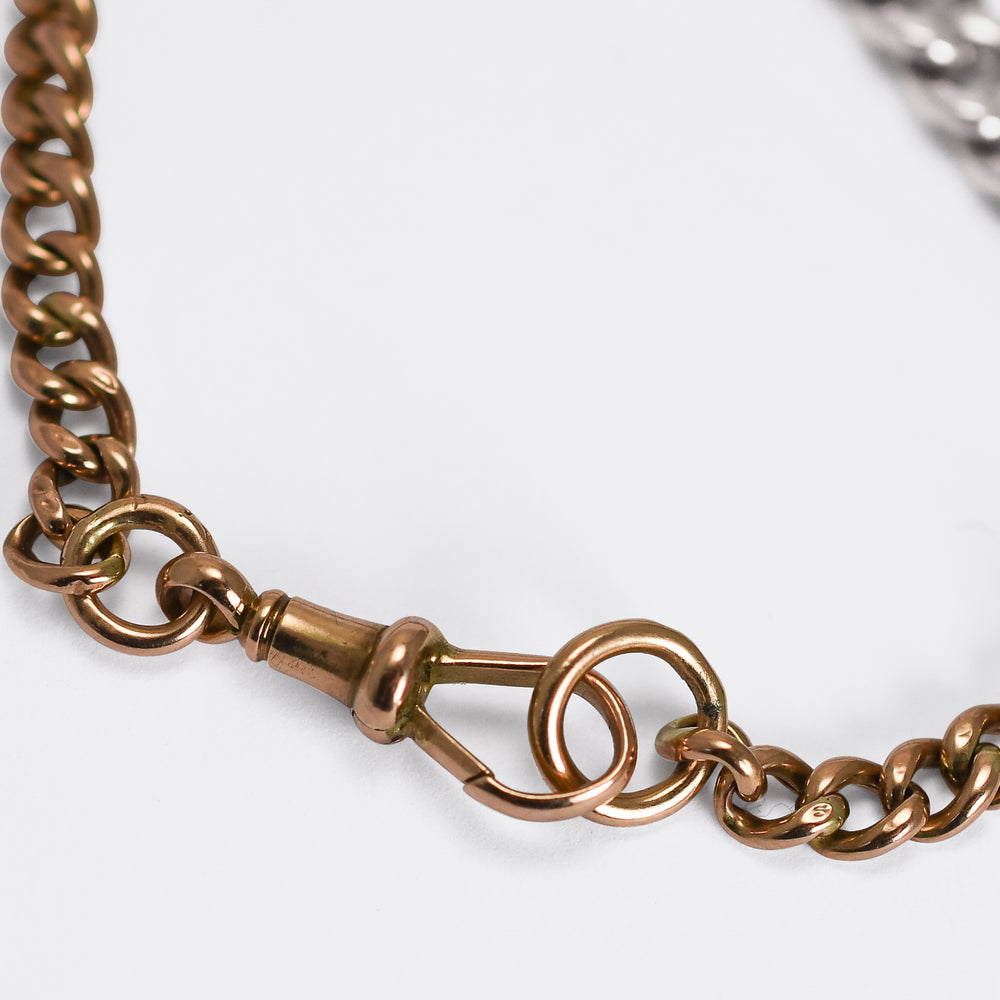 Victorian Rose Gold Curb-Link Bracelet