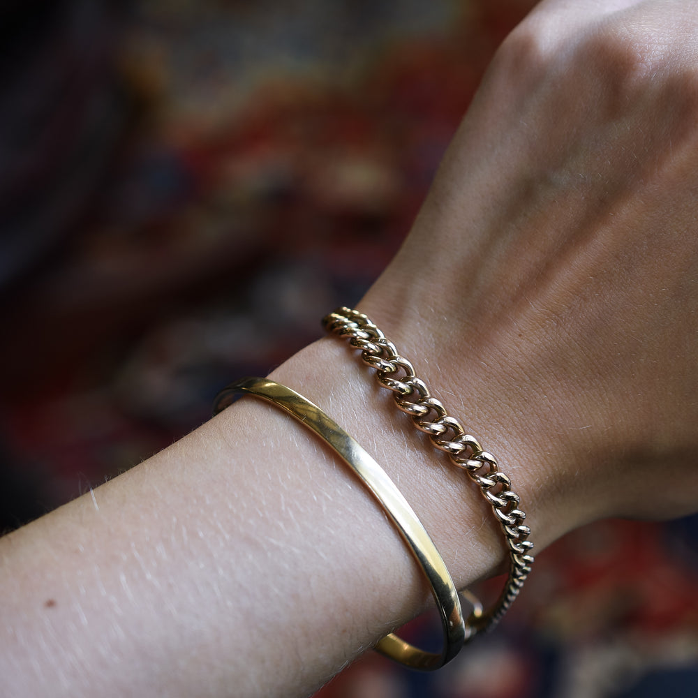 Victorian Rose Gold Curb-Link Bracelet