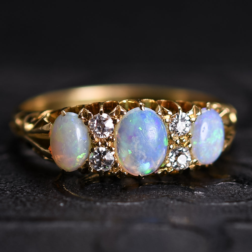 Edwardian Opal & Diamond Ring