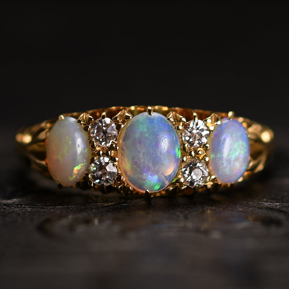 Edwardian Opal & Diamond Ring