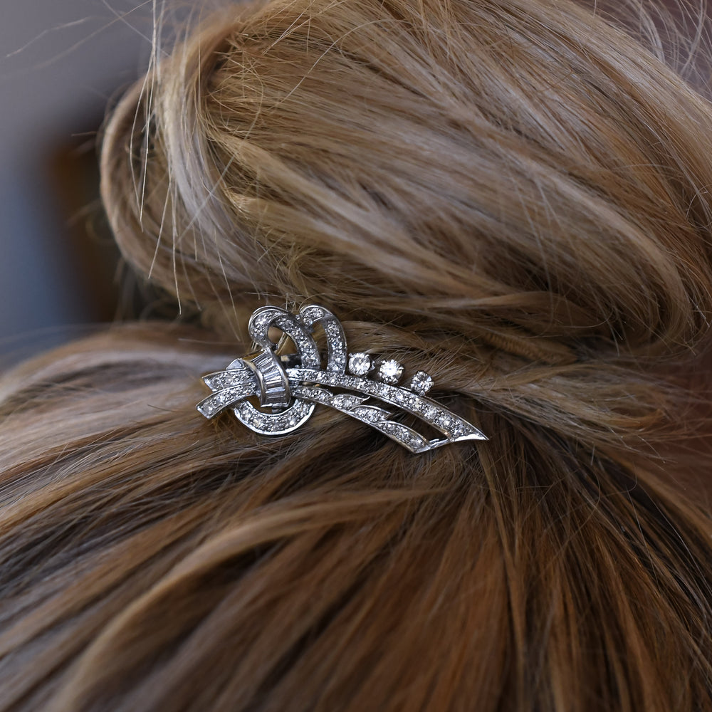 Art Deco Diamond Spray Brooch