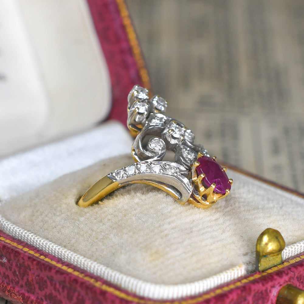 Belle Époque Ruby & Diamond Spray Ring