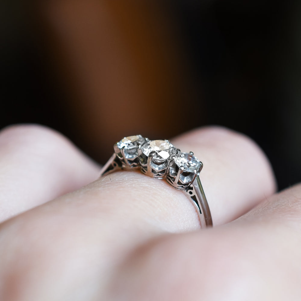 Art Deco Diamond Trilogy Ring