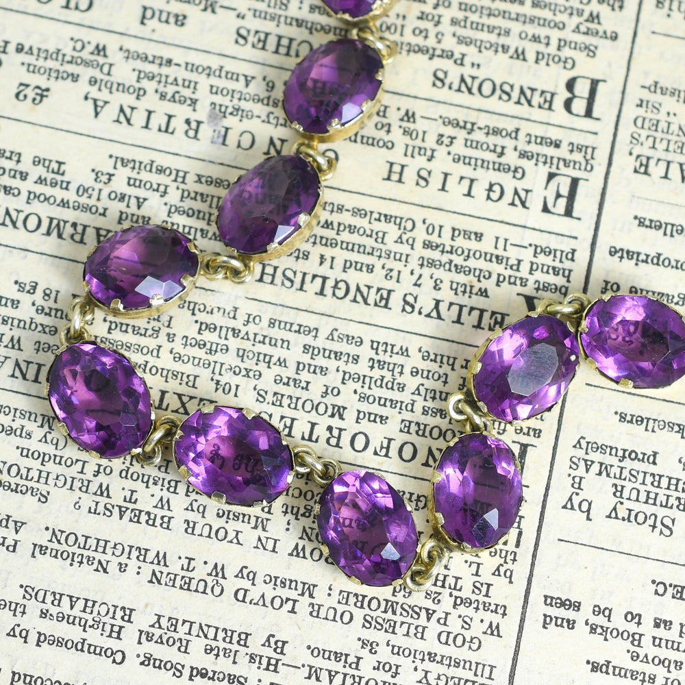 Edwardian Amethyst Rivière Necklace