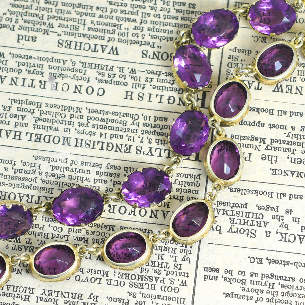 Edwardian Amethyst Rivière Necklace