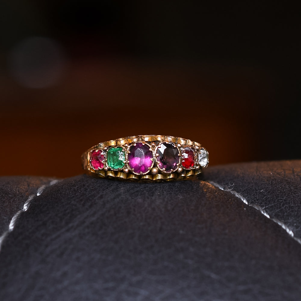 Victorian Acrostic 'Regard' Ring