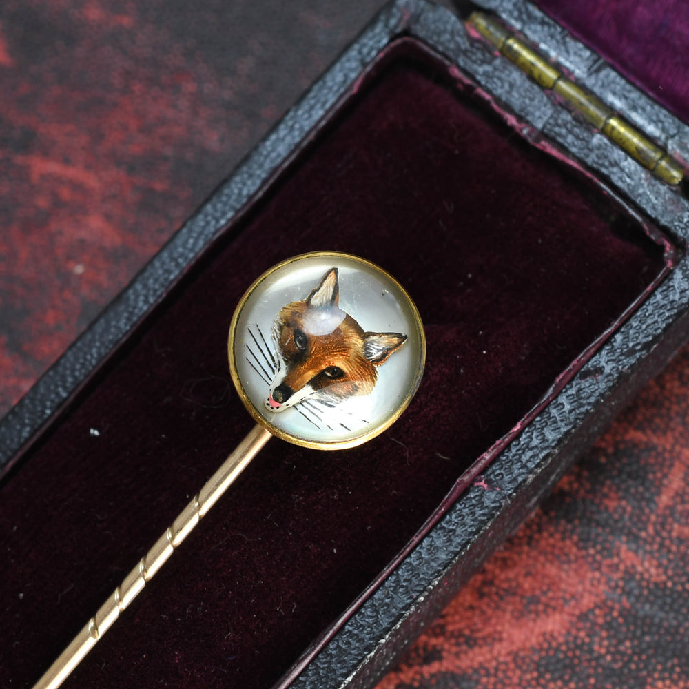 Victorian Fox Essex Crystal Stick Pin