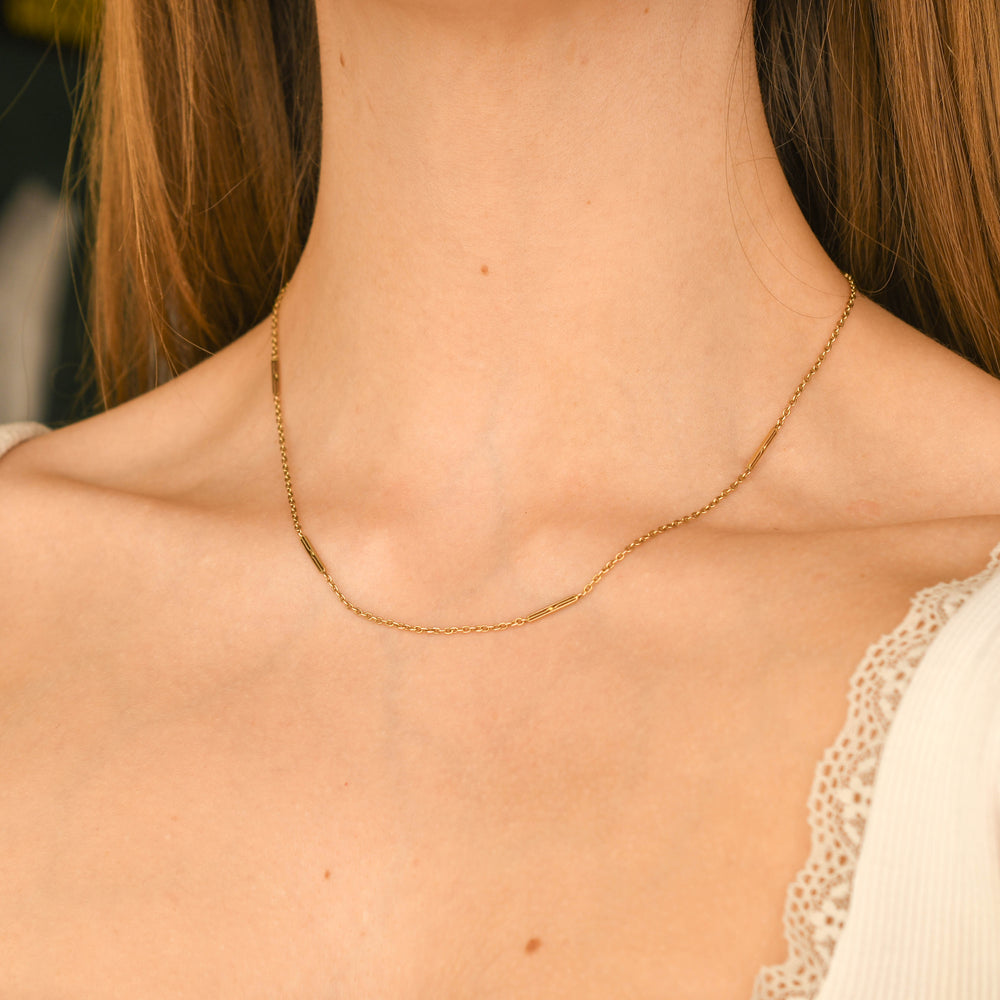 Edwardian 15k Gold Chain Necklace