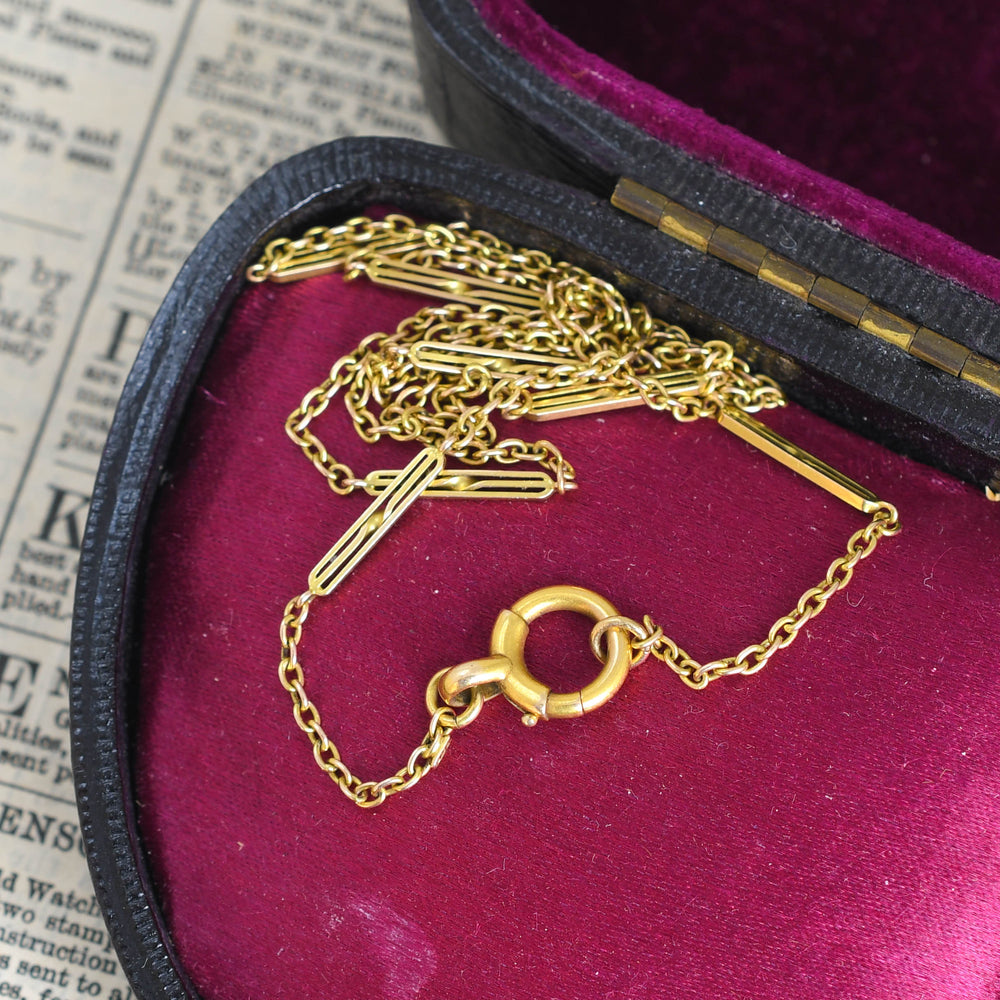 Edwardian 15k Gold Chain Necklace