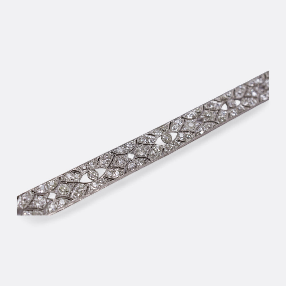 Striking Art Deco Diamond 10 Carat Bracelet