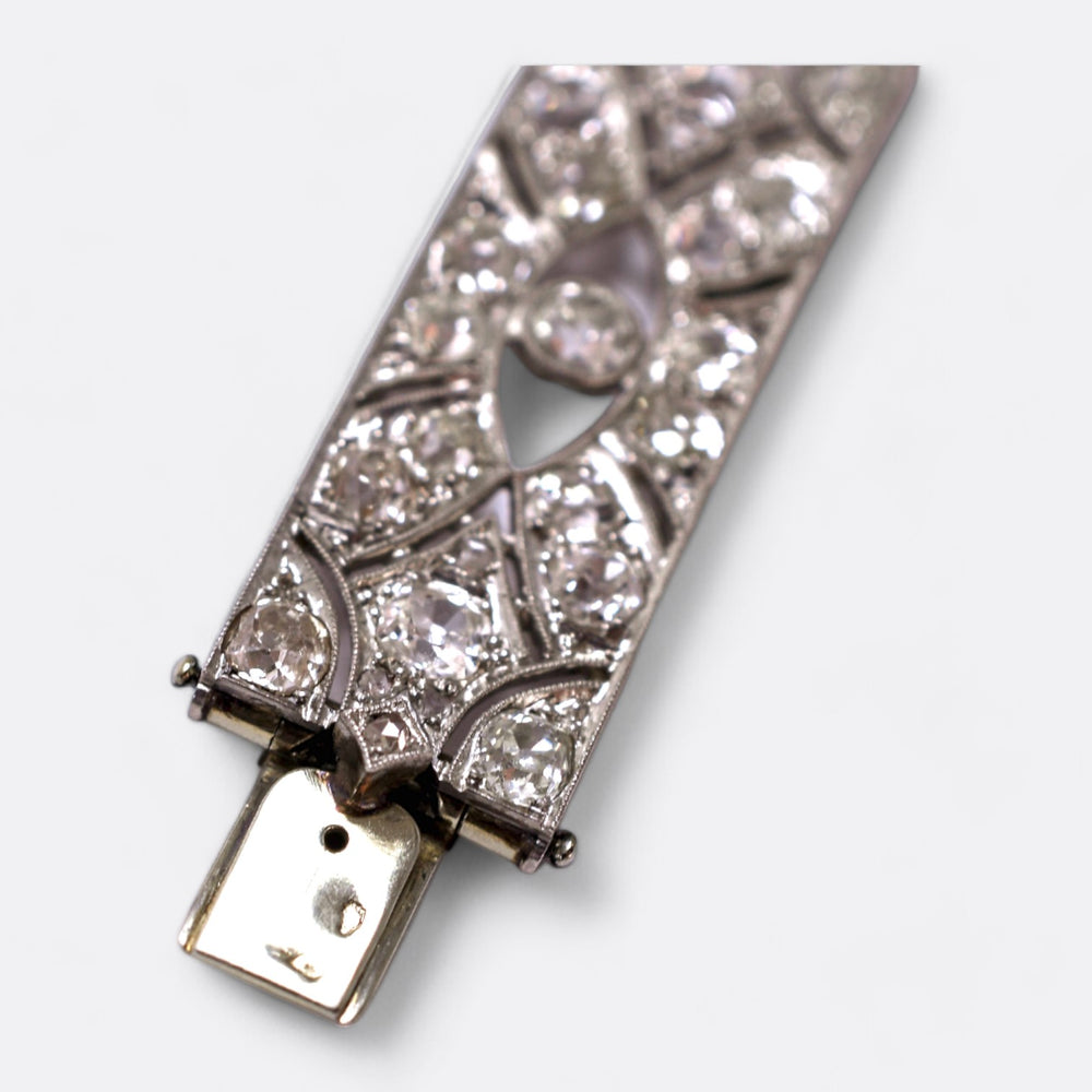Striking Art Deco Diamond 10 Carat Bracelet