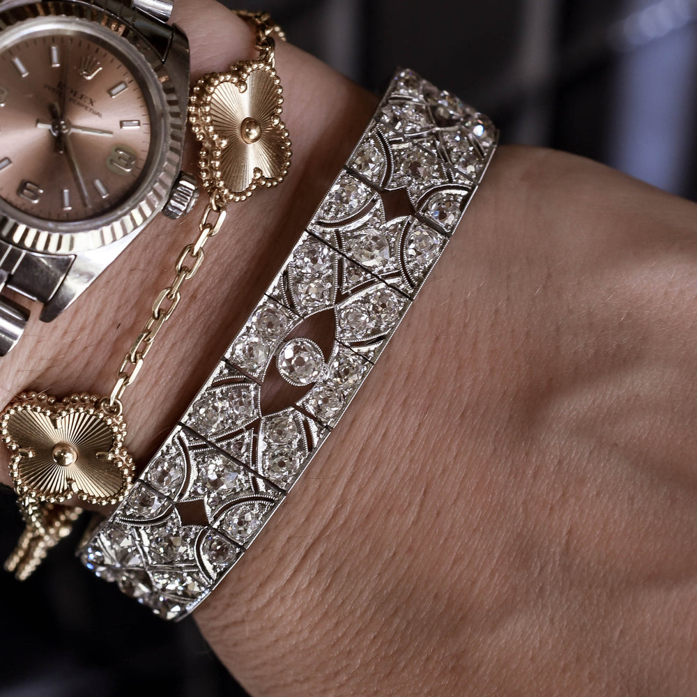Striking Art Deco Diamond 10 Carat Bracelet
