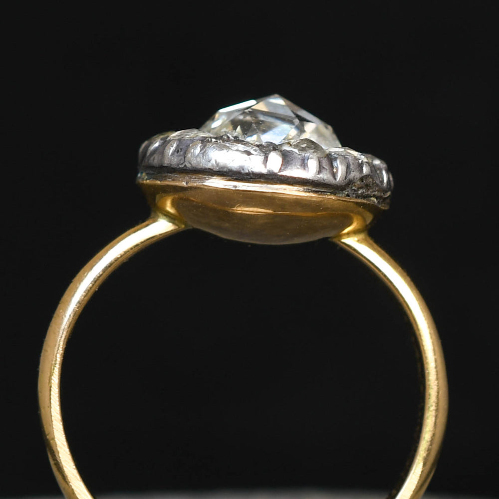 Georgian Rose Cut Diamond Cluster Ring