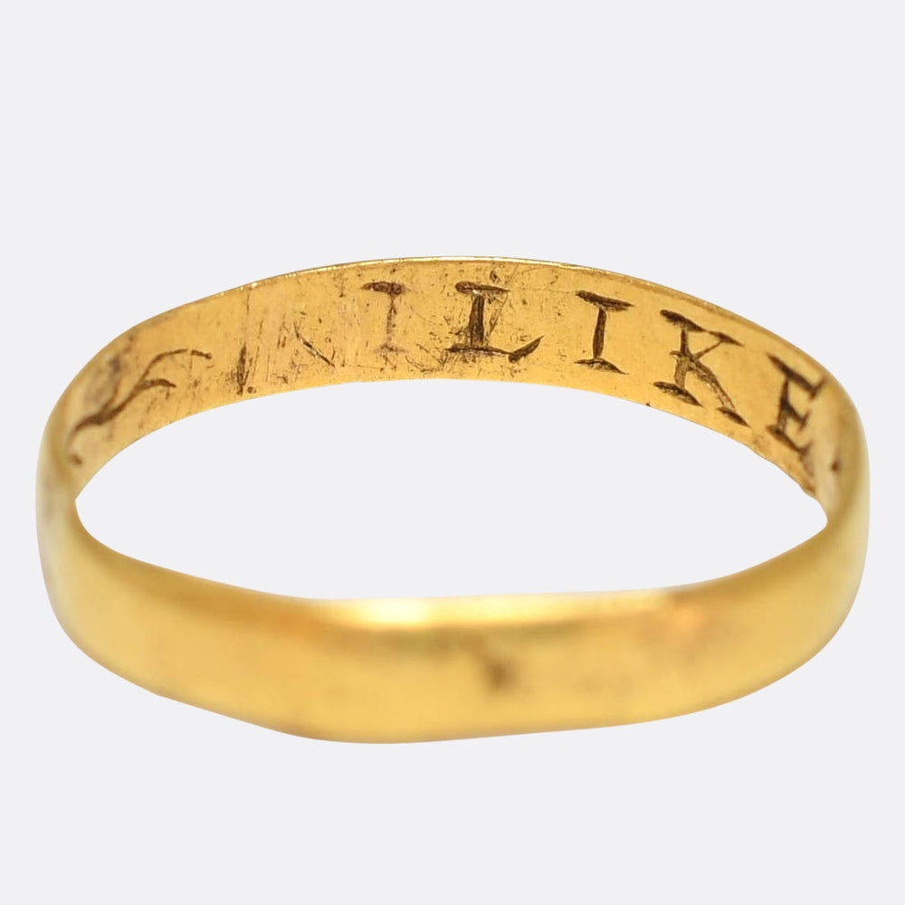 17th Century I Like My Choys Posy Ring