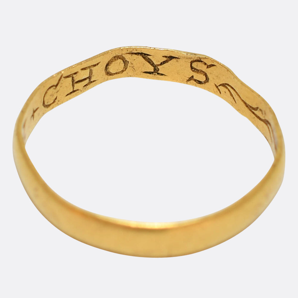 17th Century I Like My Choys Posy Ring