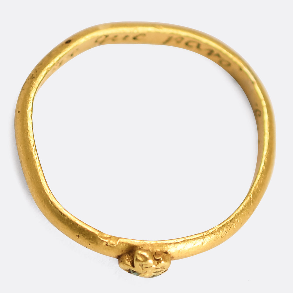 17th Century Perhaps It Will Appear French Posy Ring