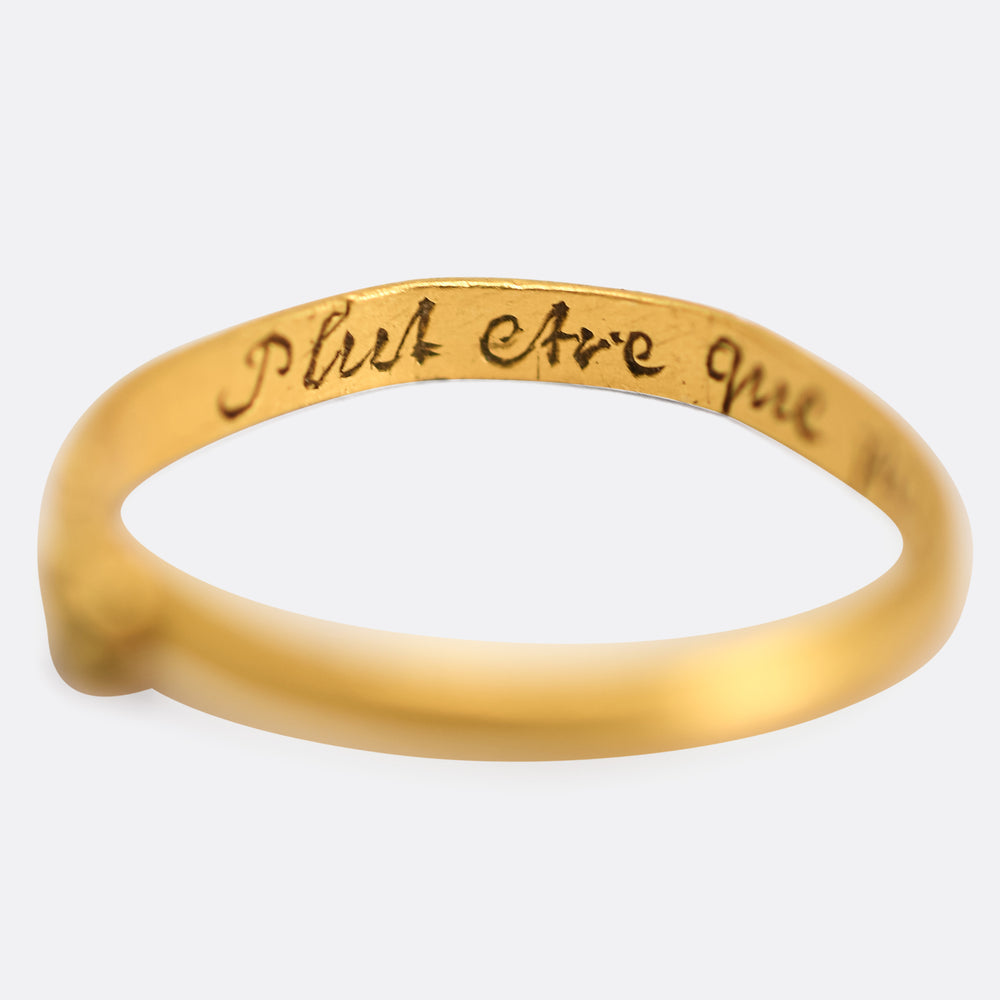 17th Century Perhaps It Will Appear French Posy Ring