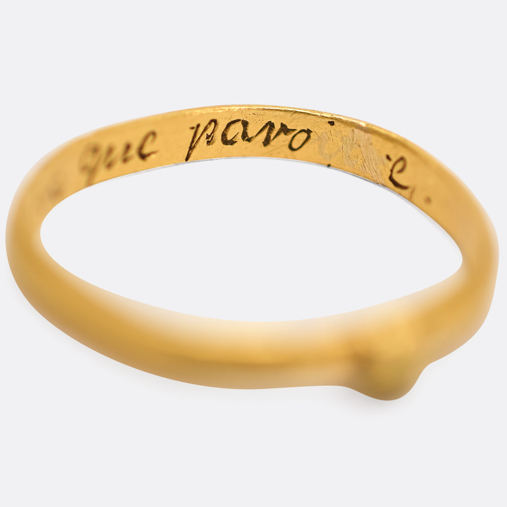 17th Century Perhaps It Will Appear French Posy Ring