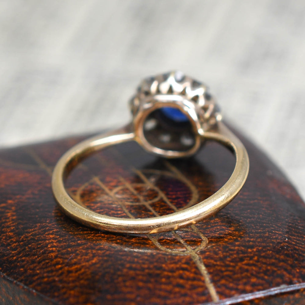 Late Victorian Sapphire & Diamond Cluster Ring