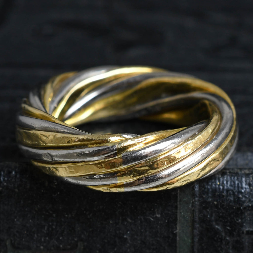 1980s Van Cleef & Arpels Bi-Metal Twist Ring