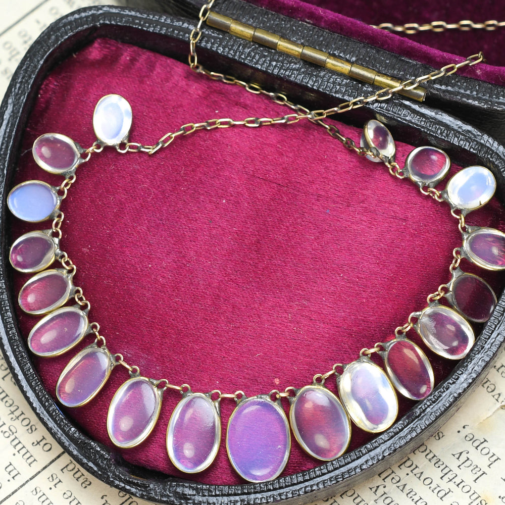 1920's Moonstone Fringe Necklace