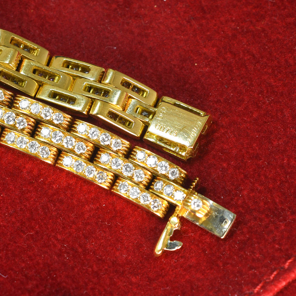 Vintage Cartier Maillon Panthère 18k Gold Diamond Necklace