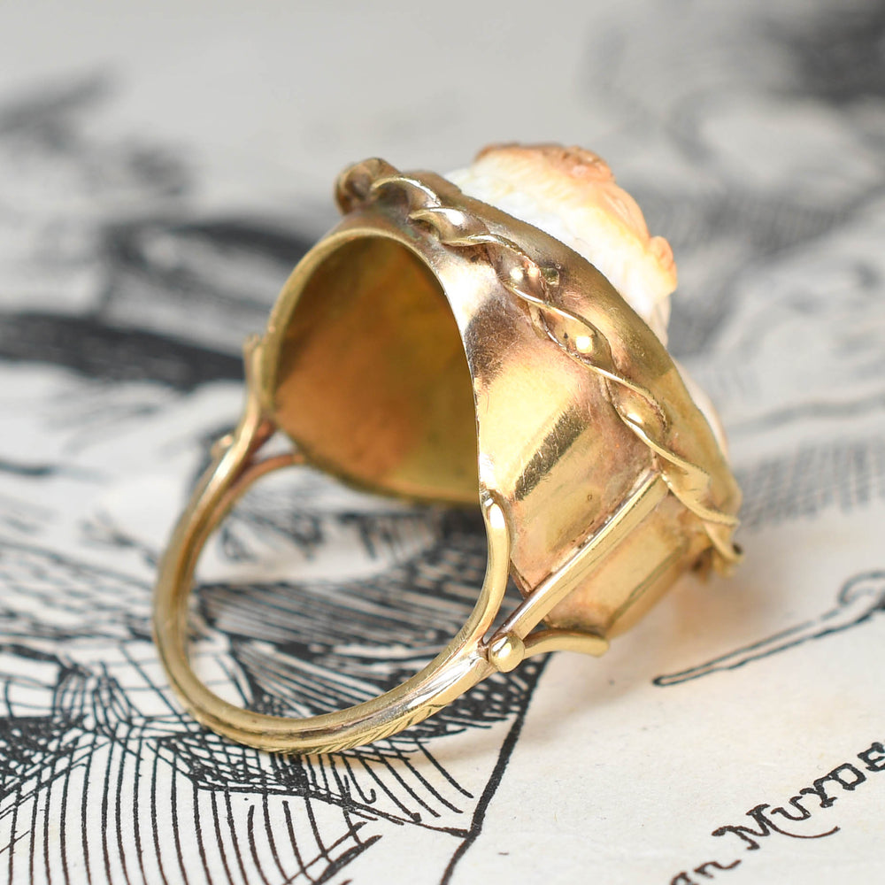 Vintage 14k Gold Cameo Ring