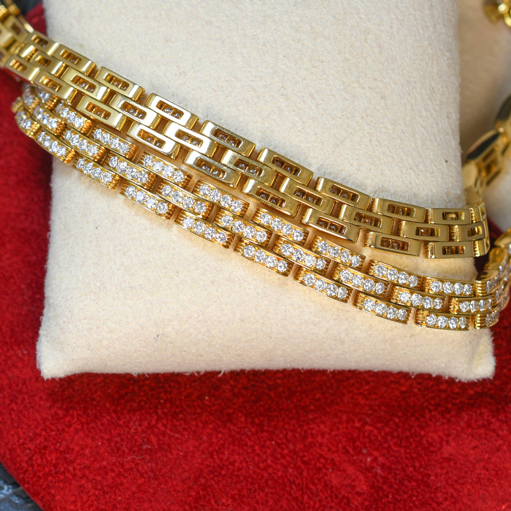 Vintage Cartier Maillon Panthère 18k Gold Diamond Necklace