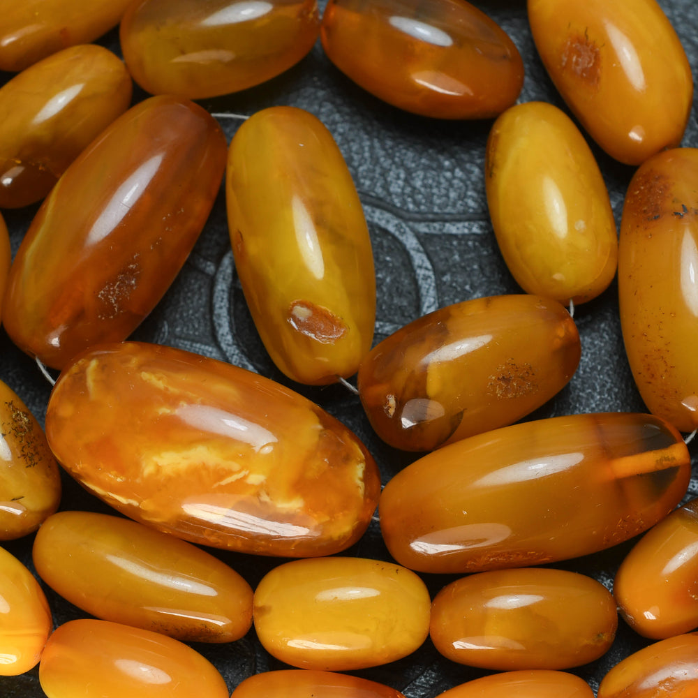 Antique Natural Amber Bead Necklace