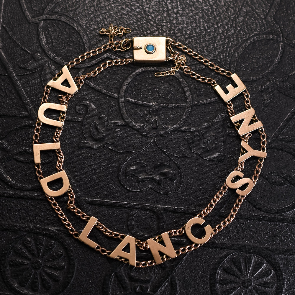 Edwardian Gold Auld Lang Syne Bracelet