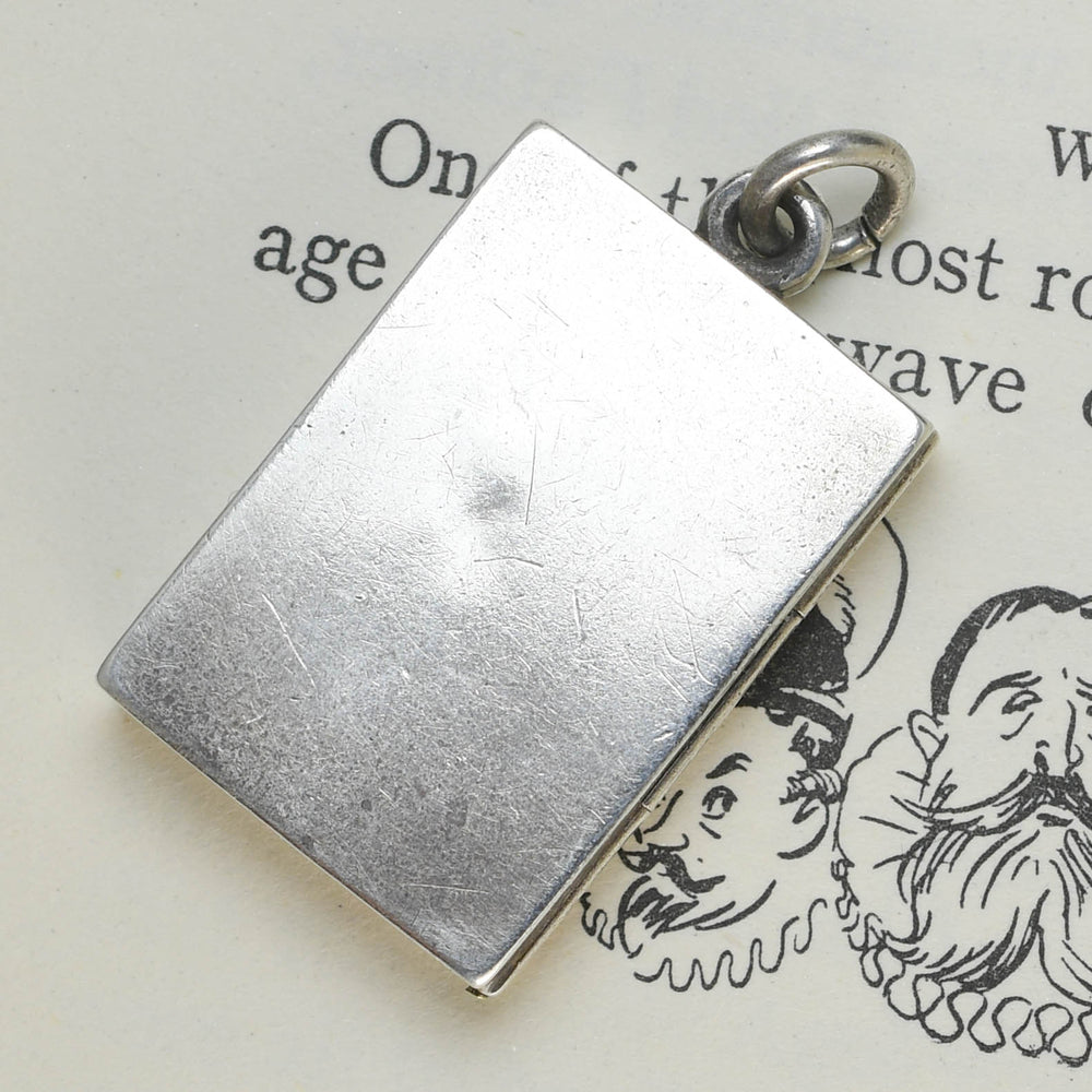 Late Victorian Enamel Queen of Spades Locket Pendant